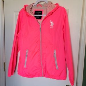 Neon Pink Windbreaker U.S. Polo Assn.